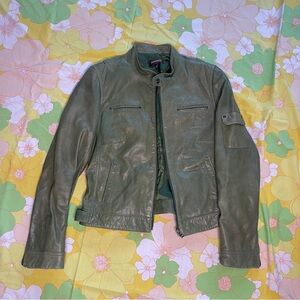 Green Danier leather jacket